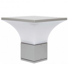 Φωτιστικό Φανάρι Κολωνάκι 1xE27 20cm Αλουμινίου Γκρί IP44 7664